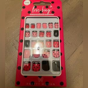 Brand new love bug press on Kids Nails for Easter basket